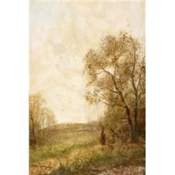 Brodszky Sándor (Tóalmás, 1819 - Budapest, 1901) - Tavaszi táj alakkal, 1871