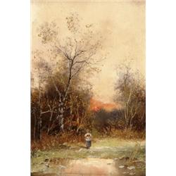 Magyar festo, 19. sz. második fele - Tisztás alkonyatkor