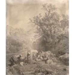 Markó András (Bécs, 1824 - Marti, 1895) - Megpiheno vándorok, 1877