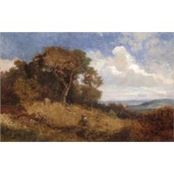 Kelety Gusztáv (Pozsony, 1834 - Budapest, 1902) - Táj piheno alakokkal