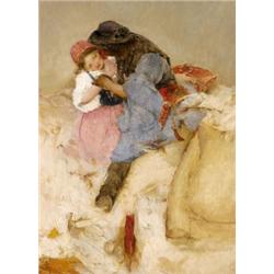 Hollósy Simon (Máramarossziget, 1857 - Técso, 1918) - Tengeri hántás (tanulmány)