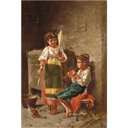 Francesco, Tito, 19. sz. második fele - Furulyázó kisfiú