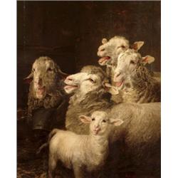 Pállik Béla (Nagymihály, 1845 - Budapest, 1908) - Bégeto birkák