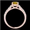 Image 2 : 1.55 CTW Certified Si/I Fancy Intense Yellow Diamond Solitaire Ring 10K Rose Gold - REF-207W3F - 354