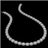 Image 2 : 30.41 CTW Oval Diamond Designer Necklace 18K White Gold - REF-5531A8X - 42614
