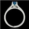 Image 2 : 1.5 CTW Si Certified Fancy Blue Diamond Solitaire Ring 10K White Gold - REF-254W5F - 35169