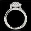 Image 2 : 2.01 CTW H-SI/I Certified Diamond Solitaire Halo Ring 10K White Gold - REF-209M3H - 34025