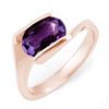Image 1 : 2.0 CTW Amethyst Ring 10K Rose Gold - REF-20Y9K - 11183