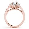 Image 4 : 2.05 CTW Certified VS/SI Diamond 2Pc Wedding Set Solitaire Halo 14K Rose Gold - REF-439A8X - 31230