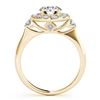 Image 2 : 1.5 CTW Certified VS/SI Diamond Solitaire Halo Ring 18K Yellow Gold - REF-404T4M - 26313