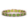 Image 1 : 25.41 CTW Peridot & Diamond Halo Bracelet 10K Rose Gold - REF-365F8N - 41406