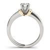 Image 2 : 0.61 CTW Certified VS/SI Diamond Solitaire Ring 18K White & Yellow Gold - REF-119W3F - 27439