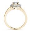 Image 2 : 1 CTW Certified VS/SI Diamond Solitaire Halo Ring 18K Yellow Gold - REF-185M3H - 26478