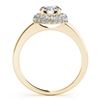 Image 2 : 1 CTW Certified VS/SI Diamond Solitaire Halo Ring 18K Yellow Gold - REF-185M3H - 26478