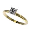 Image 1 : 0.50 CTW Certified VS/SI Quality Princess Diamond Solitaire Ring 10K Yellow Gold - REF-77T6M - 32870