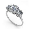 Image 2 : 2 CTW Solitaire Past Present Future VS/SI Cushion Diamond Ring 18K White Gold - REF-414W2F - 35787