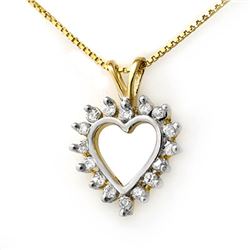 0.25 CTW Certified VS/SI Diamond Pendant 18K Yellow Gold - REF-29W5F - 13330