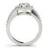 Image 2 : 1.02 CTW Certified VS/SI Diamond Solitaire Halo Ring 18K White Gold - REF-208Y2K - 26329