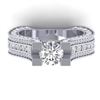 4.5 CTW Certified VS/SI Diamond Art Deco Micro Ring 14K White Gold - REF-572N4Y - 30285