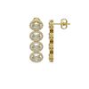 Image 2 : 5.92 CTW Oval Diamond Designer Earrings 18K Yellow Gold - REF-1094N9Y - 42820