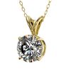 Image 2 : 1.07 CTW Certified H-SI/I Quality Diamond Solitaire Necklace 10K Yellow Gold - REF-147W2F - 36764