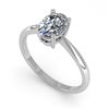 Image 2 : 1 CTW Oval Cut VS/SI Diamond Engagement Designer Ring 18K White Gold - REF-280M3H - 32406