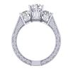 Image 4 : 2.01 CTW VS/SI Diamond Solitaire Art Deco 3 Stone Ring 18K White Gold - REF-527H3A - 36929