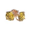 Image 4 : 1.04 CTW Certified Intense Yellow SI Diamond Solitaire Stud Earrings 10K Rose Gold - REF-116M3H - 36