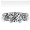 Image 1 : 2.0 CTW Cushion Cut VS/SI Diamond 3 Stone Designer Ring 14K White Gold - REF-395A8X - 38503