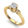 Image 1 : 1 CTW VS/SI Diamond Solitaire Art Deco Ring 18K Yellow Gold - REF-157A5X - 36853