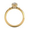 Image 4 : 1 CTW VS/SI Diamond Solitaire Art Deco Ring 18K Yellow Gold - REF-157A5X - 36853