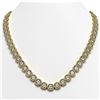 Image 1 : 37.60 CTW Cushion Diamond Designer Necklace 18K Yellow Gold - REF-6959X6T - 42715