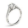 Image 4 : 0.85 CTW Certified VS/SI Diamond Solitaire Ring 18K White Gold - REF-110M8H - 27510