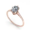 Image 2 : 1.0 CTW VS/SI Oval Diamond Solitaire Engagement Ring 18K Rose Gold - REF-283N5Y - 35747