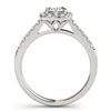 Image 4 : 1.74 CTW Certified VS/SI Cushion Diamond 2Pc Set Solitaire Halo 14K White Gold - REF-464H4A - 31337