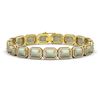 16.86 CTW Opal & Diamond Halo Bracelet 10K Yellow Gold - REF-334N8Y - 41395