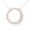 0.33 CTW Certified VS/SI Diamond Necklace 14K Rose Gold - REF-39K5W - 13809
