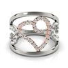 0.5 CTW Certified VS/SI Diamond Fashion Ring 18K White & Rose Gold - REF-75M6H - 28269