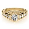0.65 CTW Certified VS/SI Diamond Solitaire Antique Ring 18K Yellow Gold - REF-137X3T - 27302