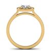 Image 4 : 1.65 CTW Certified VS/SI Diamond Solitaire Micro Halo Ring 14K Yellow Gold - REF-228W5F - 30431