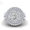 Image 2 : 2.03 CTW VS/SI Diamond Solitaire Art Deco Ring 18K White Gold - REF-327T3M - 37079