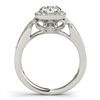 Image 5 : 1.3 CTW Certified VS/SI Diamond Solitaire Halo Ring 18K White Gold - REF-388M8H - 26551