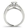 Image 2 : 1.25 CTW Certified VS/SI Diamond Solitaire Halo Ring 18K White Gold - REF-226W2F - 26691