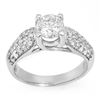 1.60 CTW Certified VS/SI Diamond Ring 14K White Gold - REF-292K5W - 11554