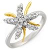 0.25 CTW Certified VS/SI Diamond Ring 10K 2-Tone Gold - REF-27T3M - 10631