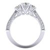 Image 4 : 1.81 CTW VS/SI Diamond Art Deco 3 Stone Ring 18K White Gold - REF-318M2H - 37145