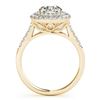 Image 2 : 1.25 CTW Certified VS/SI Diamond Solitaire Halo Ring 18K Yellow Gold - REF-155N8Y - 26451