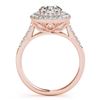 Image 2 : 1.25 CTW Certified VS/SI Diamond Solitaire Halo Ring 18K Rose Gold - REF-155X8T - 26450