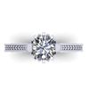 1 CTW Solitaire Certified VS/SI Diamond Ring 14K White Gold - REF-287Y3K - 38544