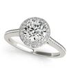 1.55 CTW Certified VS/SI Diamond Solitaire Halo Ring 18K White Gold - REF-412T5M - 26365